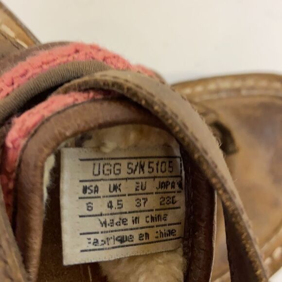 Ugg sandals thong flip flops pink band size 6 - Picture 2 of 7